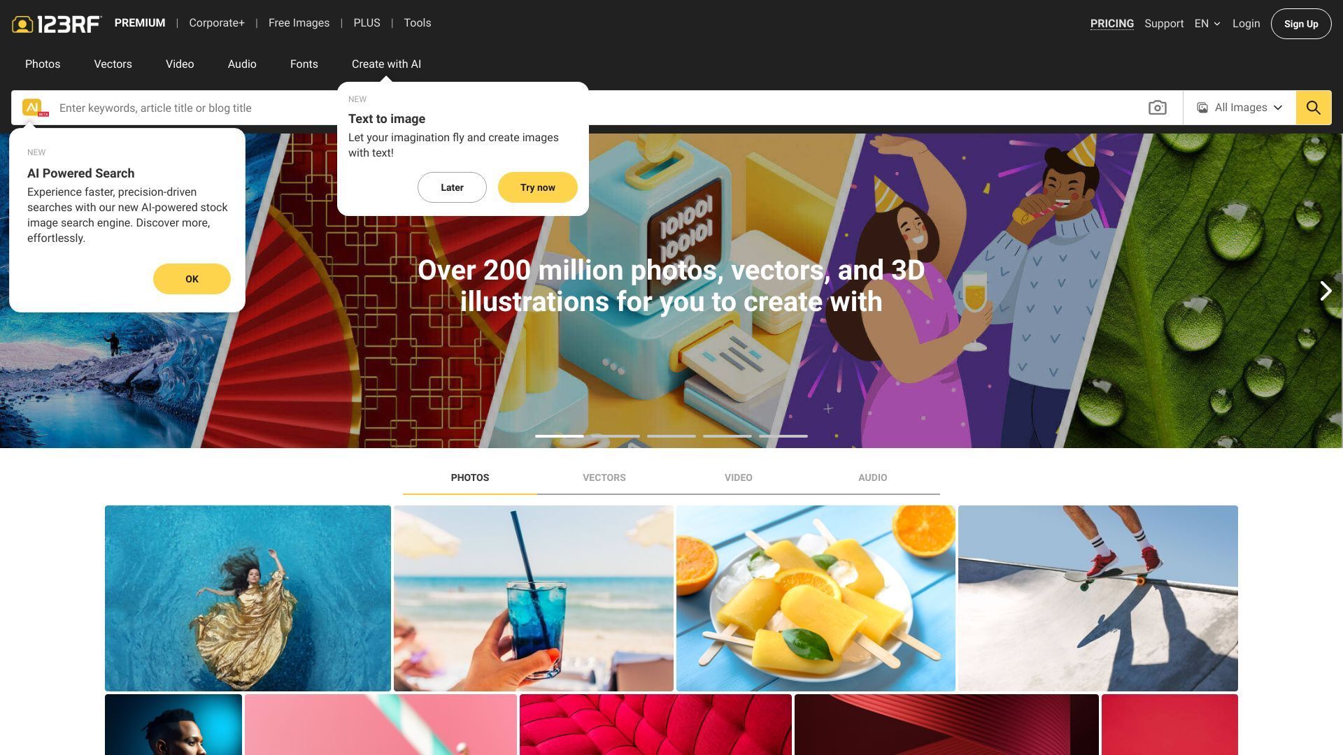 image of 123RF AI Search Engine