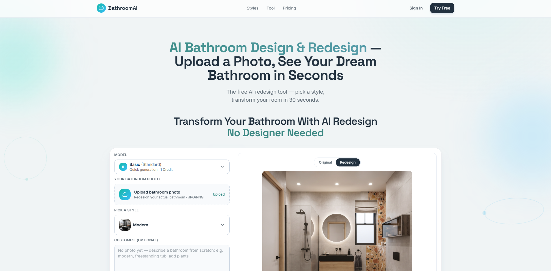 image of AI Bathroom Design