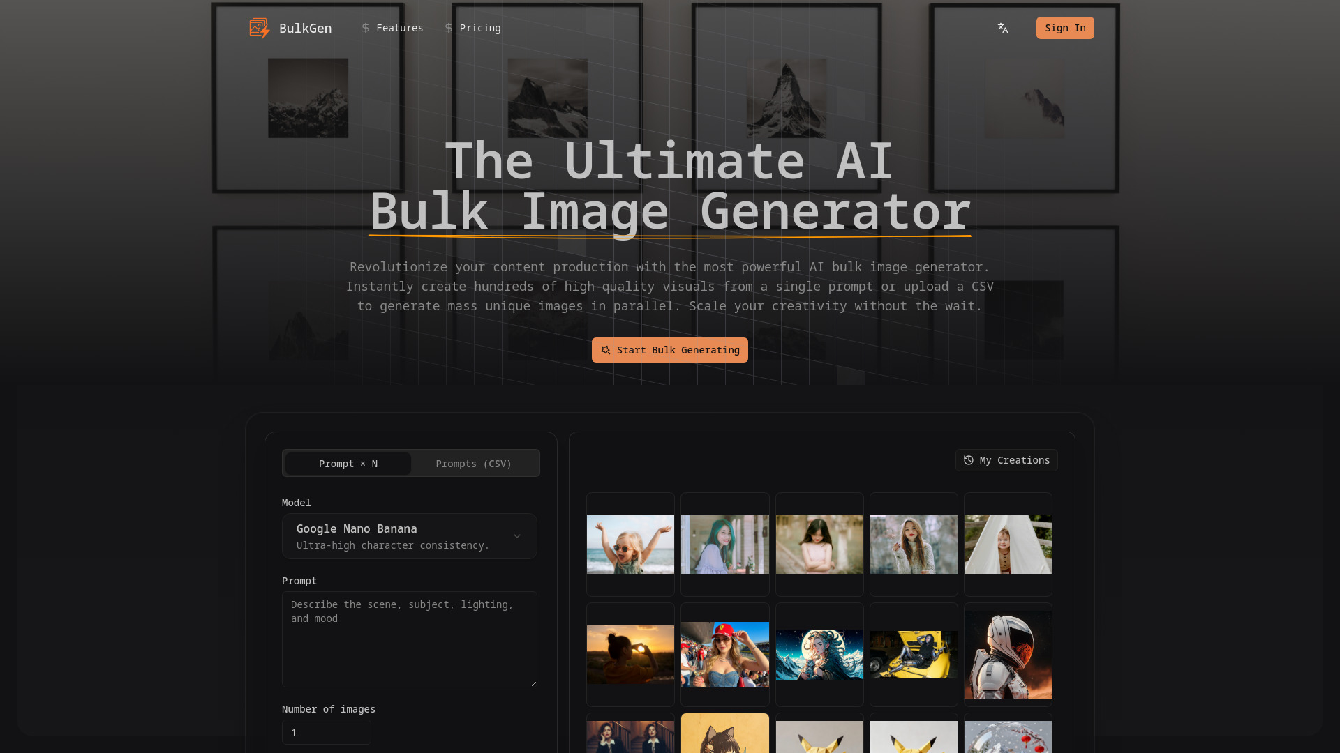 image of AI Bulk Image Generator