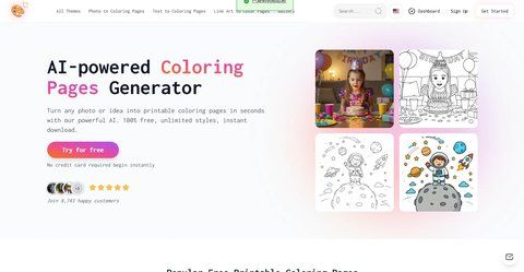 image of AI Coloring Page Generator