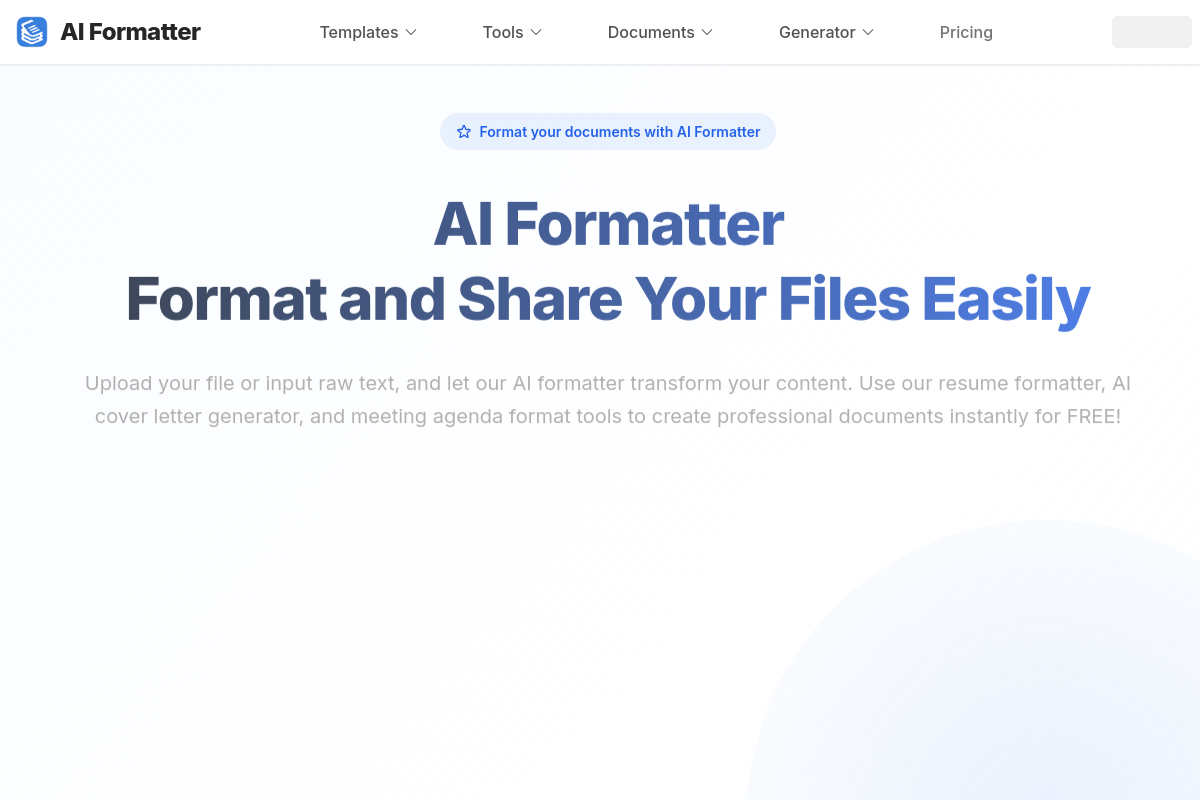 image of AI Formatter