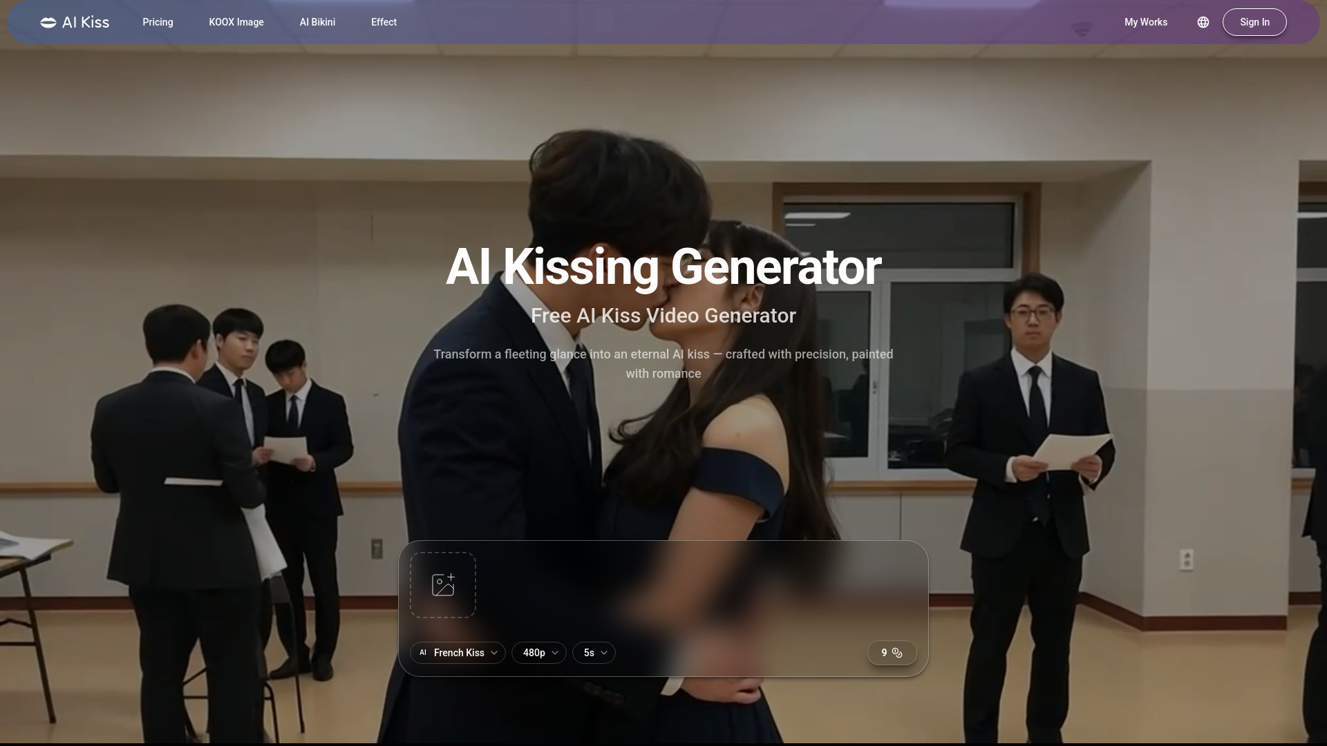 image of AI KISS VIDEO GENERATOR