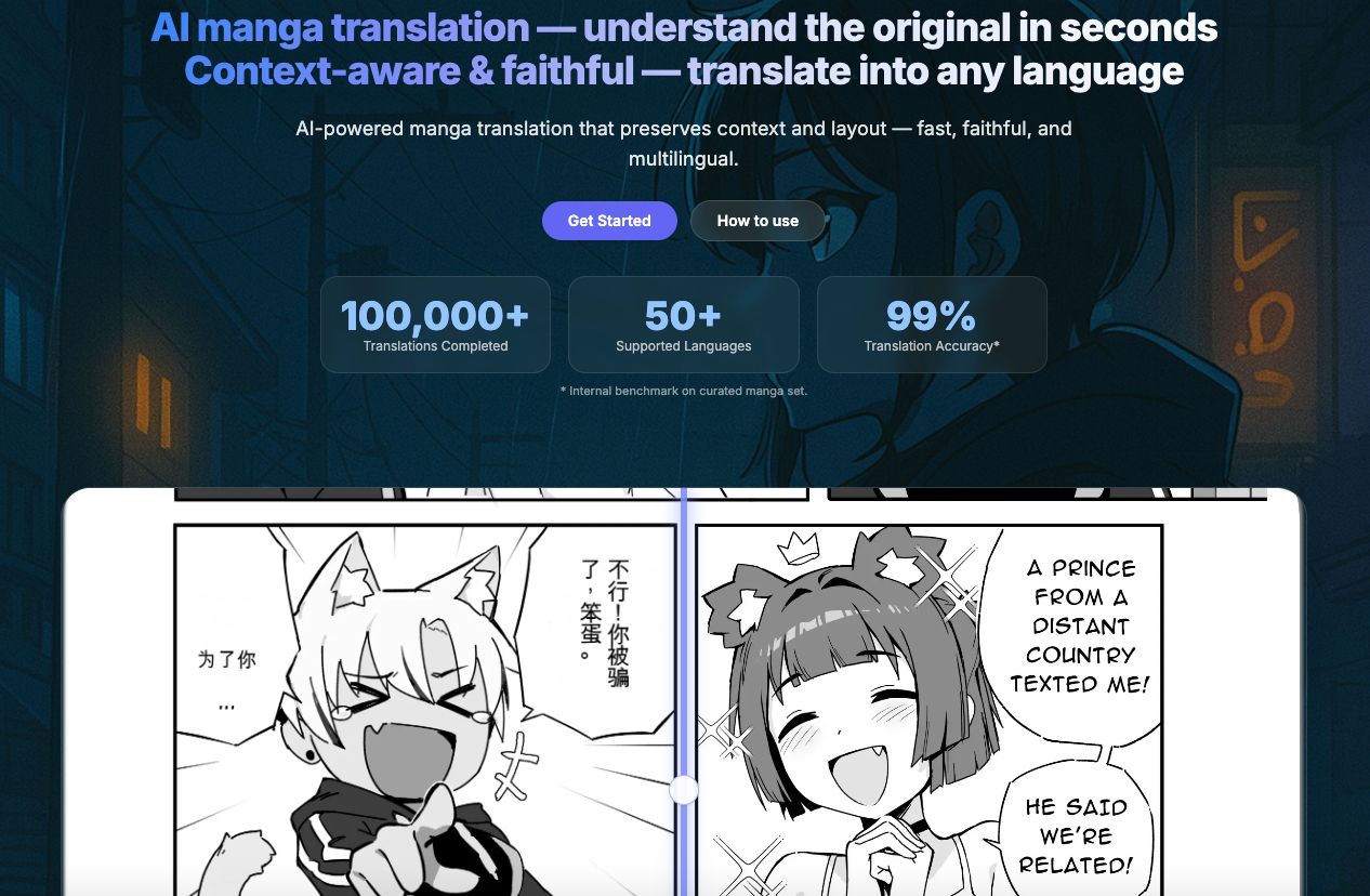 image of AI Manga Translate