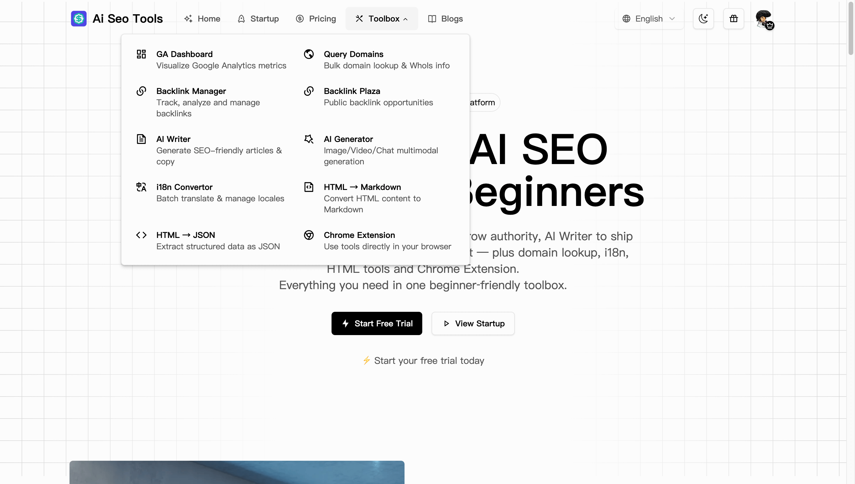 image of AI SEO Tools for Startup