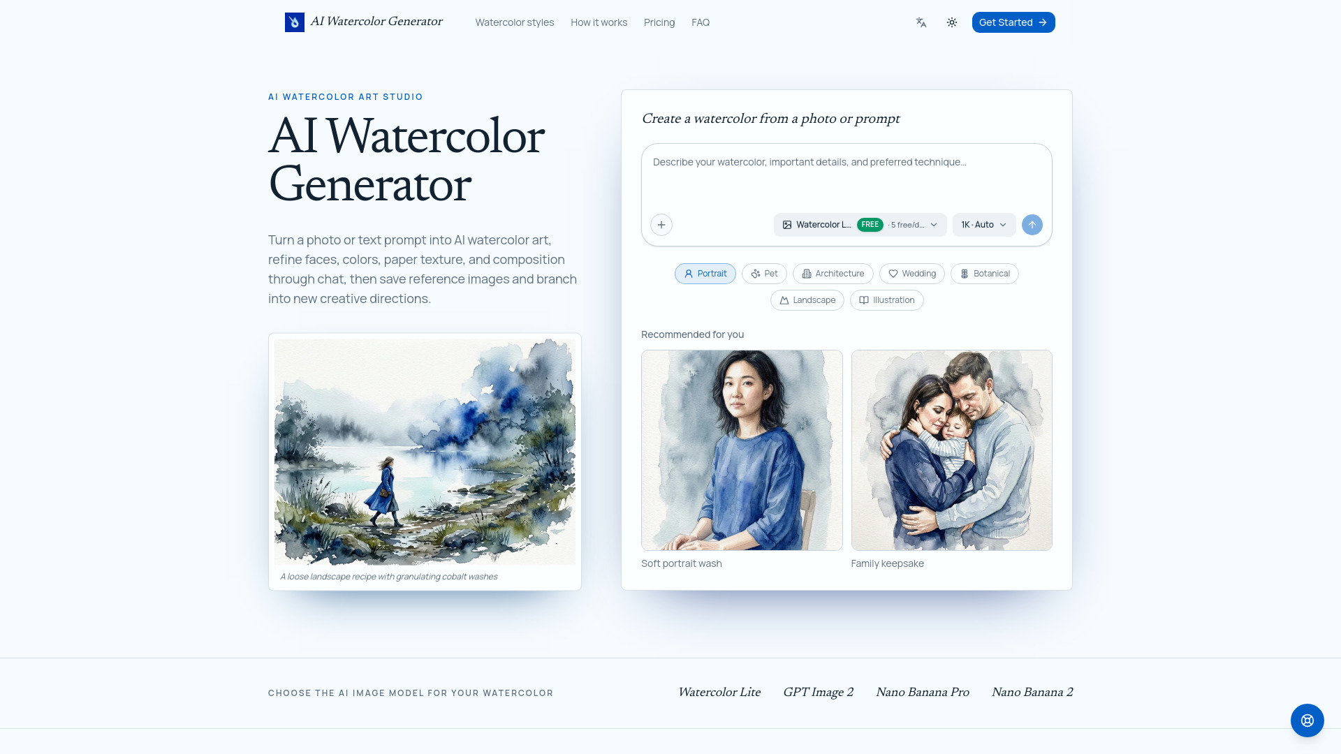 image of AI Watercolor Generator image of AI Watercolor Generator