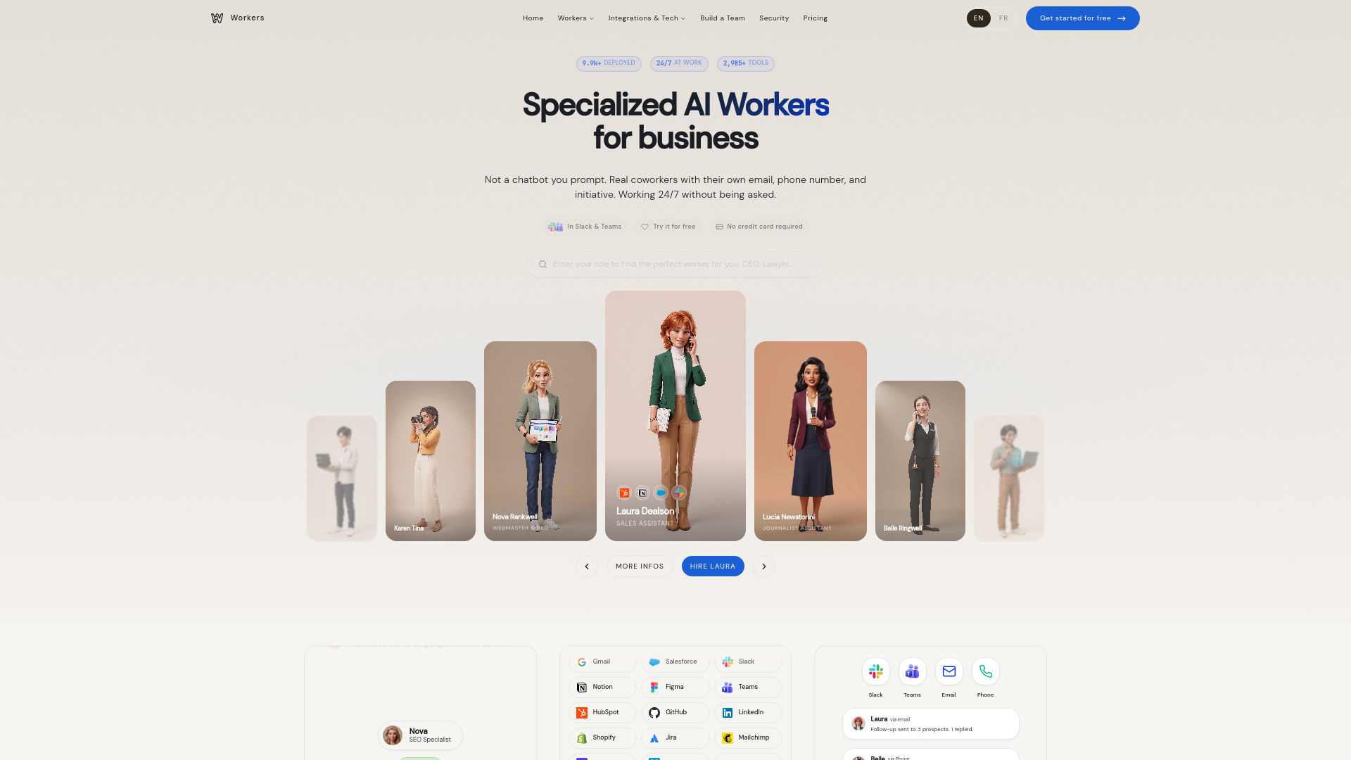 image of AI WORKERS - unlimited AI employees