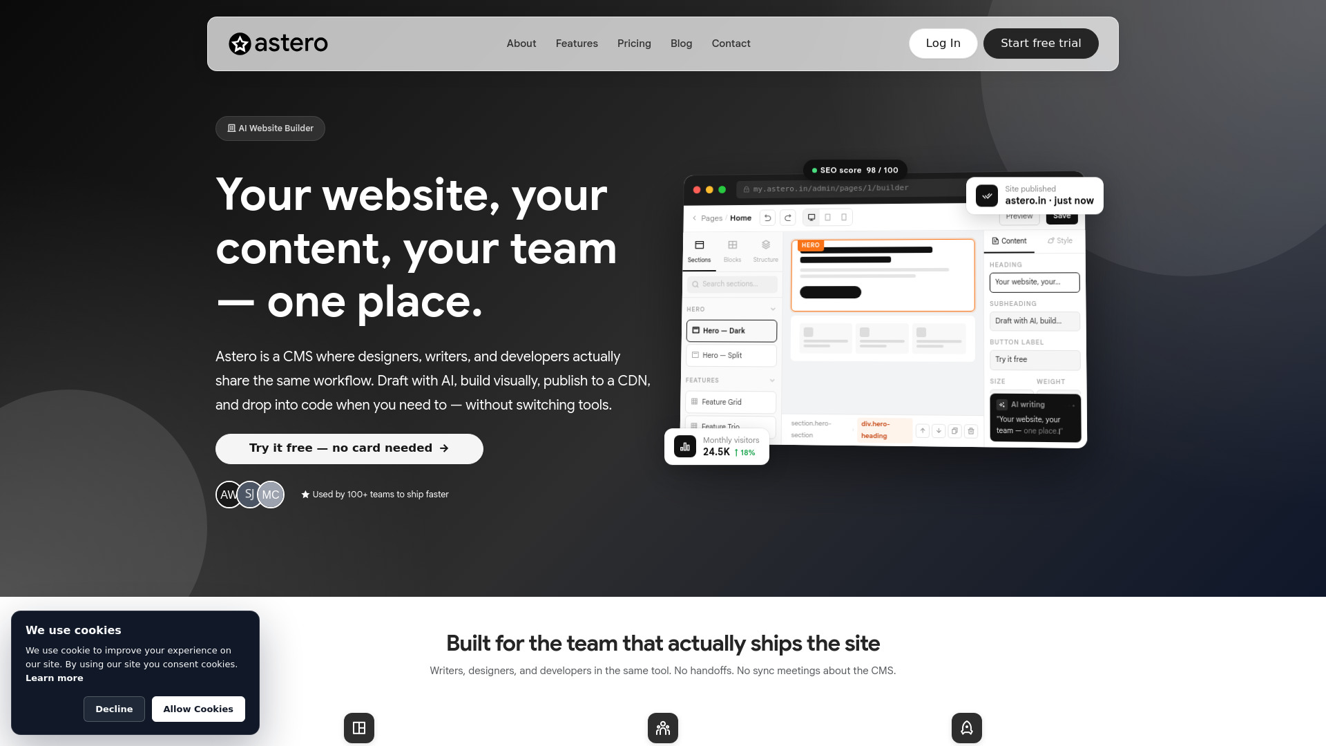 image of Astero - AI Website Builder V1