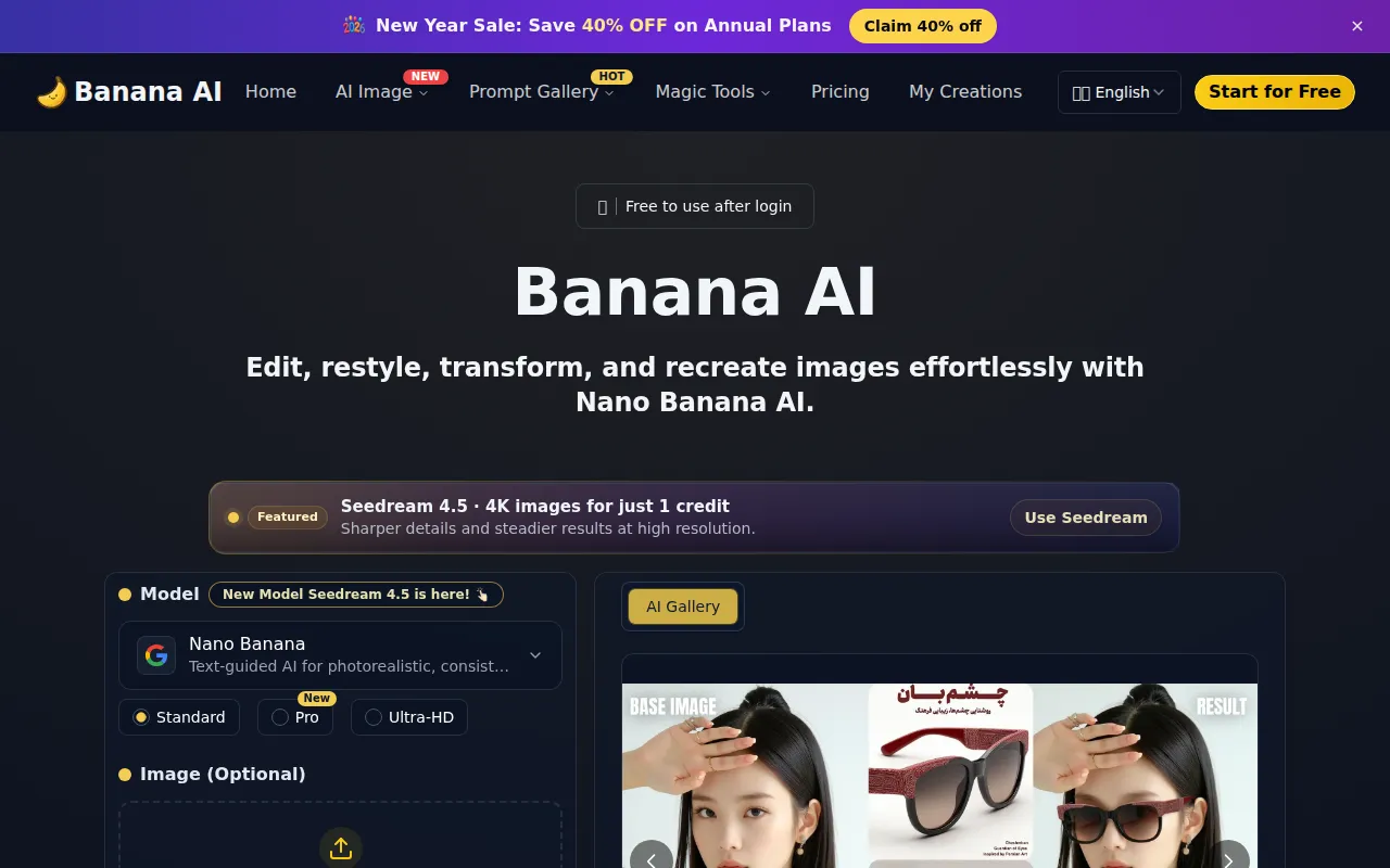image of Banana AI - Free AI Photo Editor