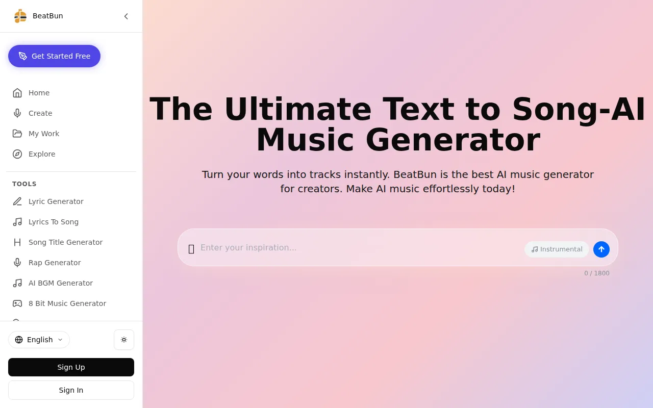 image of BeatBun - Text to song with AI