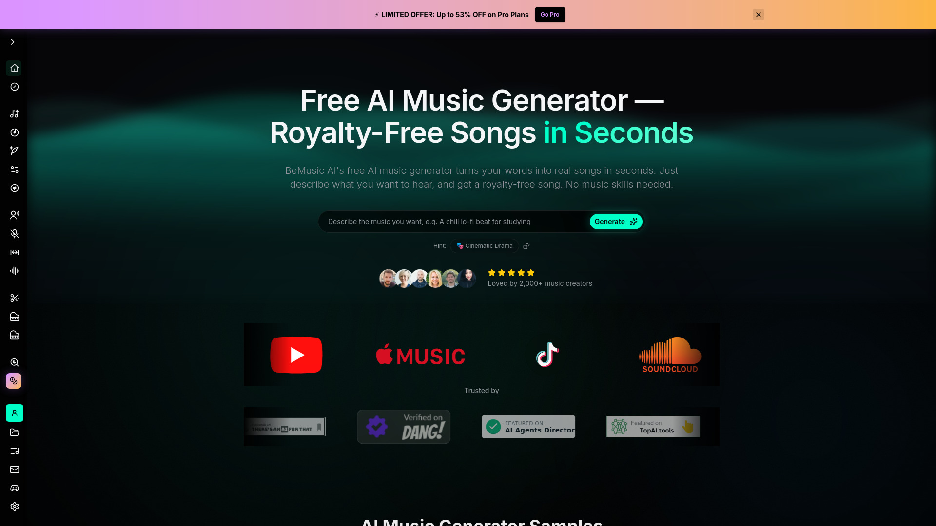 image of BeMusic AI: AI Music Generator image of BeMusic AI: AI Music Generator