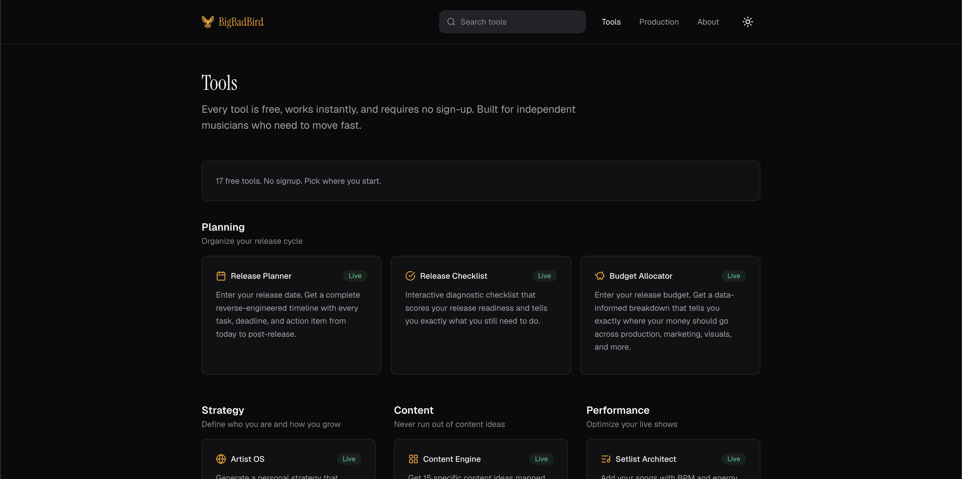 image of BigBadBird Music Tools