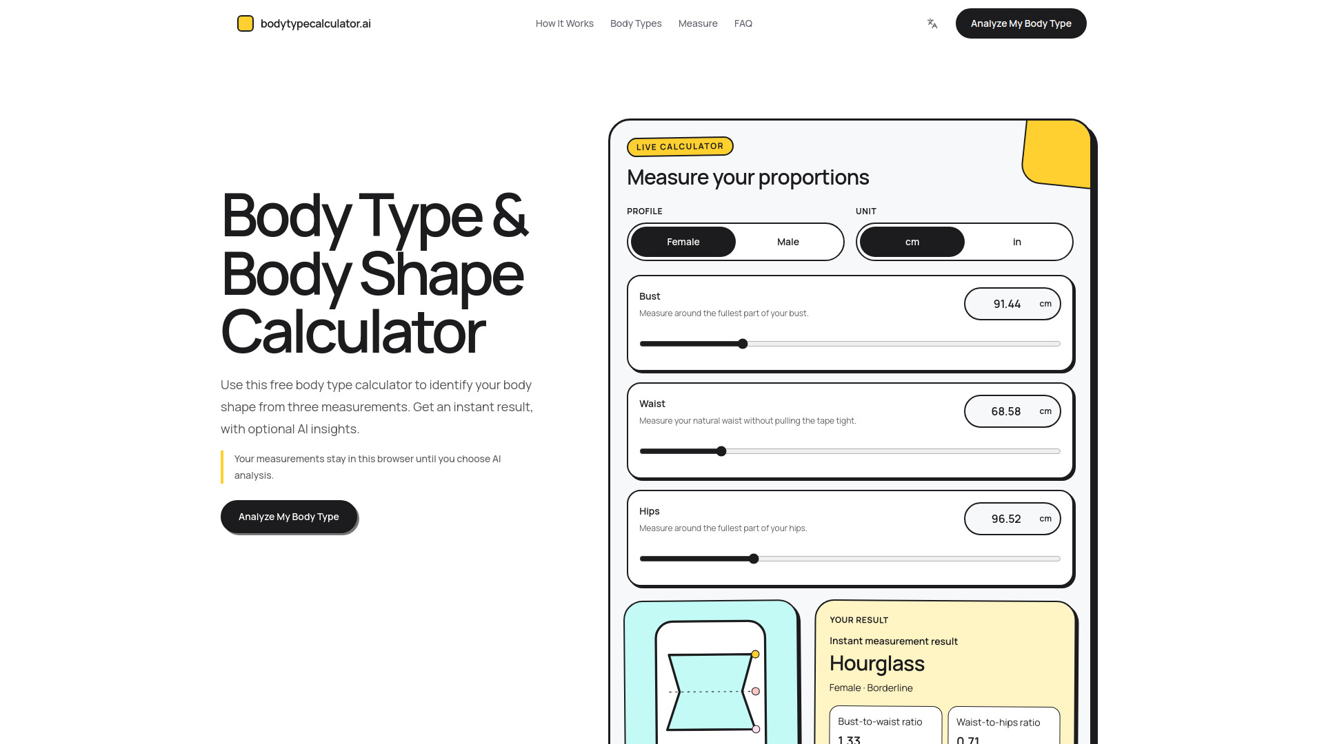 image of Body Type Calculator - 1