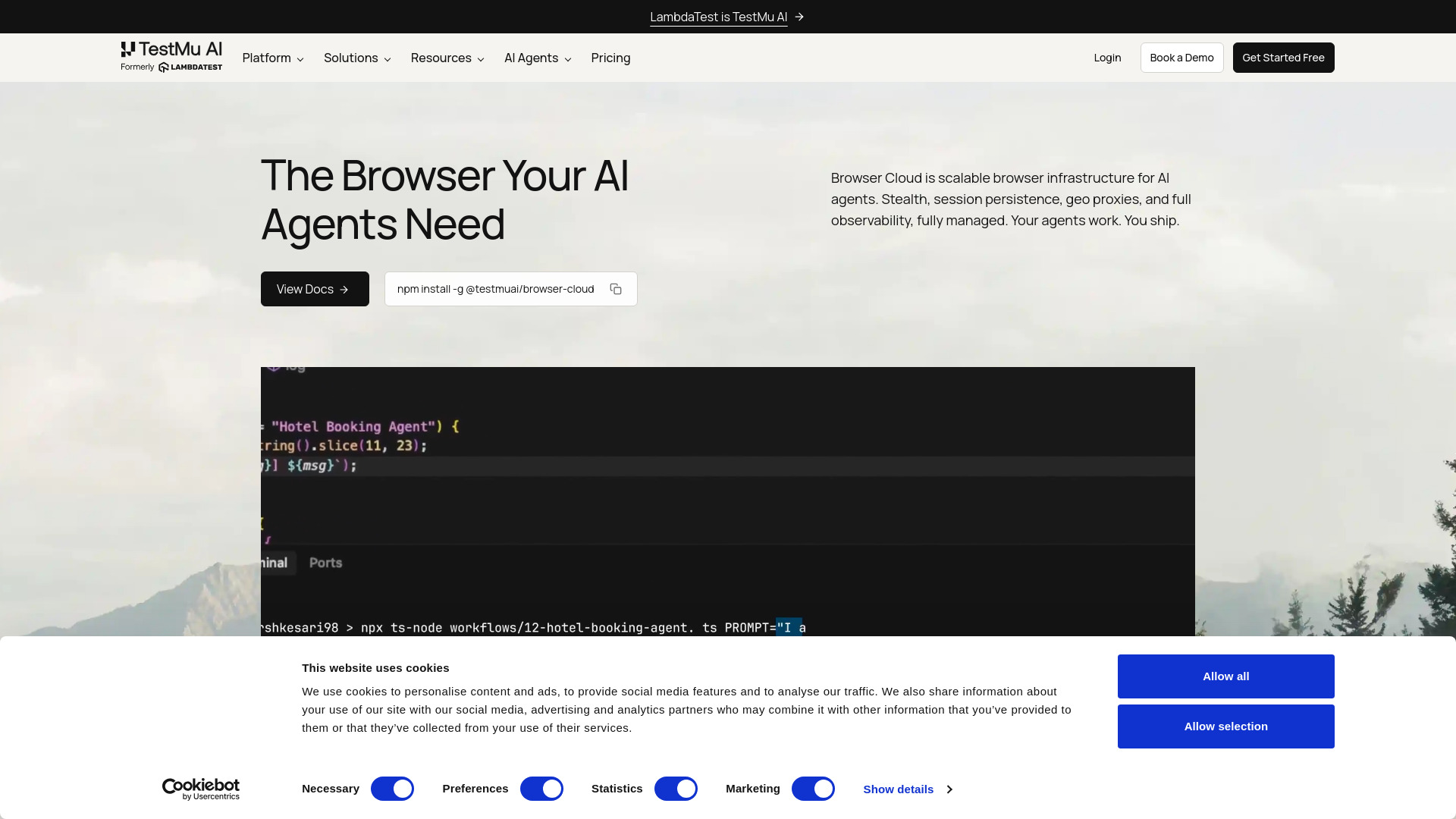 image of Browser Cloud By TestMu AI