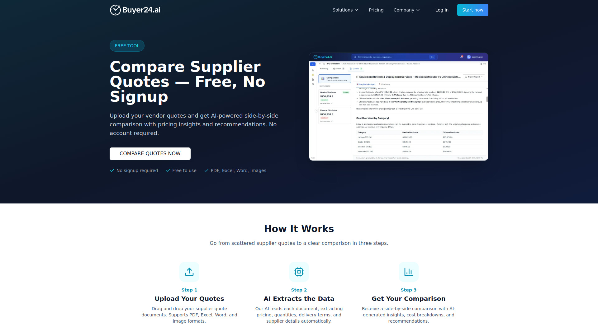 image of Buyer24 free quote comparison