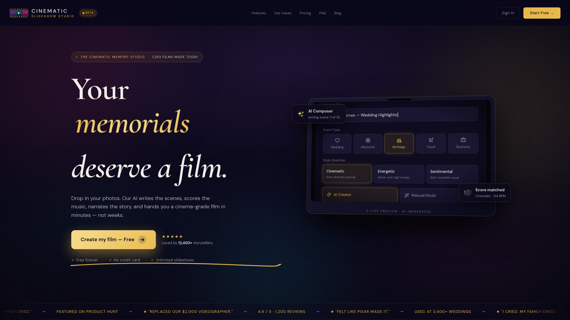 image of Cinematic Slideshow Studio