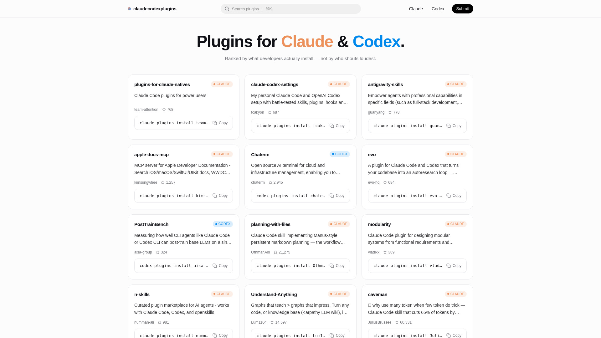 image of Claude & Codex Plugins