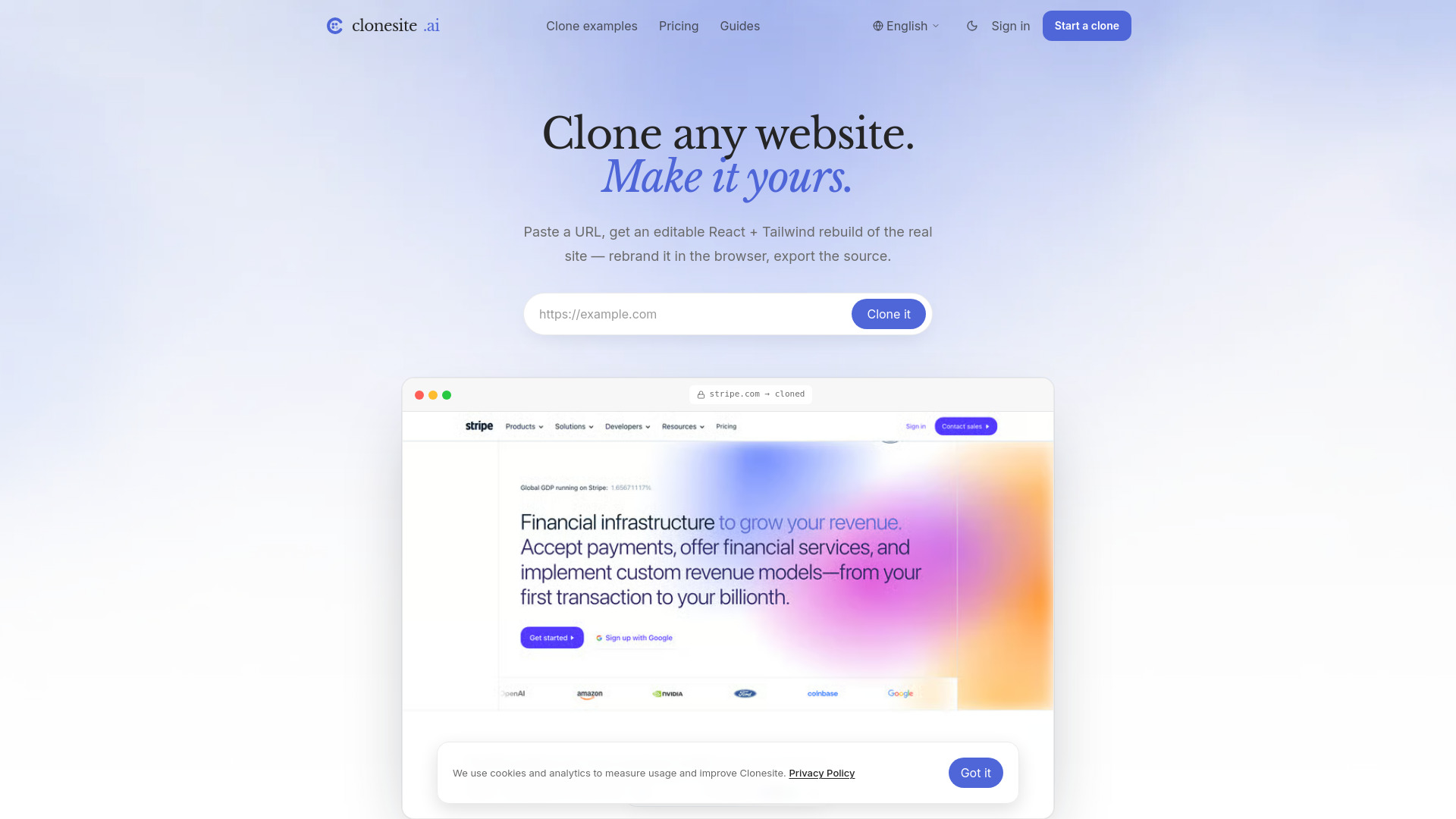 image of Clonesite AI
