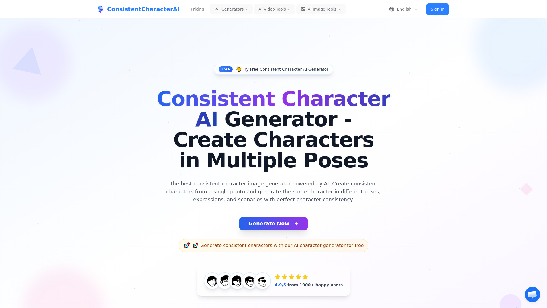 image of Consistent Character AI