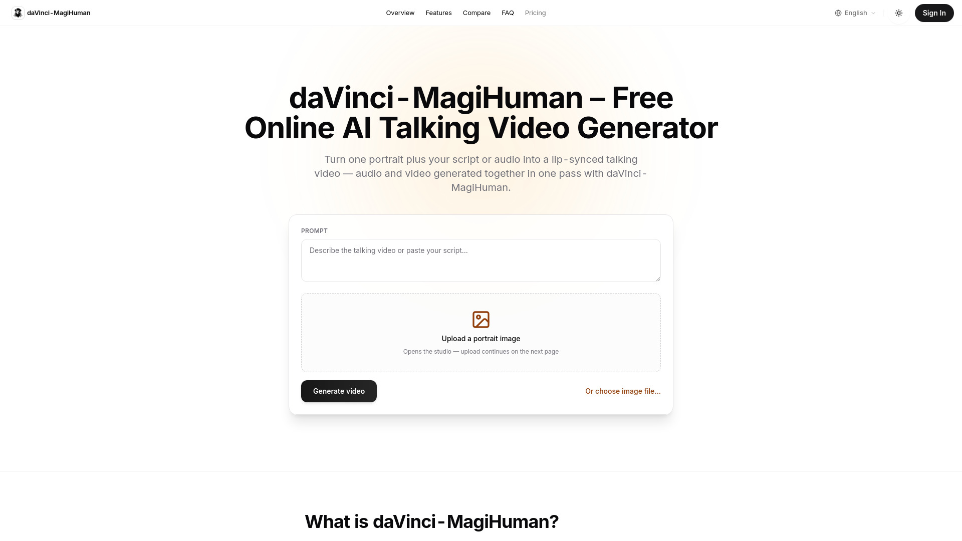 image of DaVinci MagiHuman