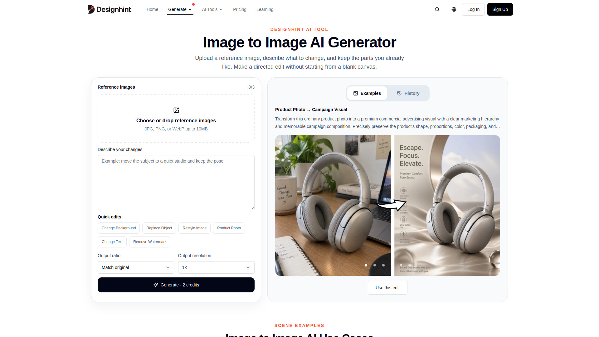 image of Designhint Image to Image AI