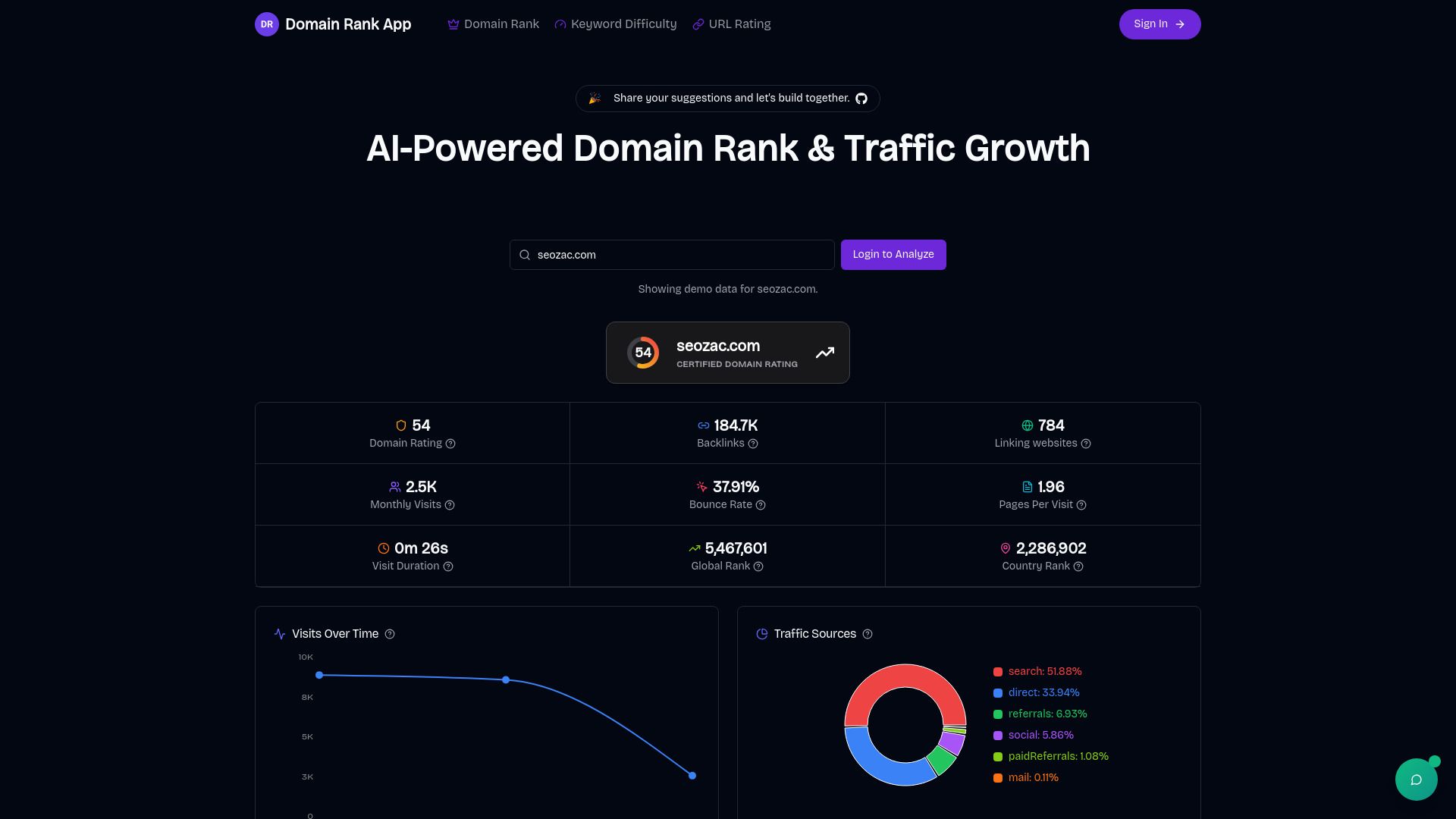 image of Domain Rank App