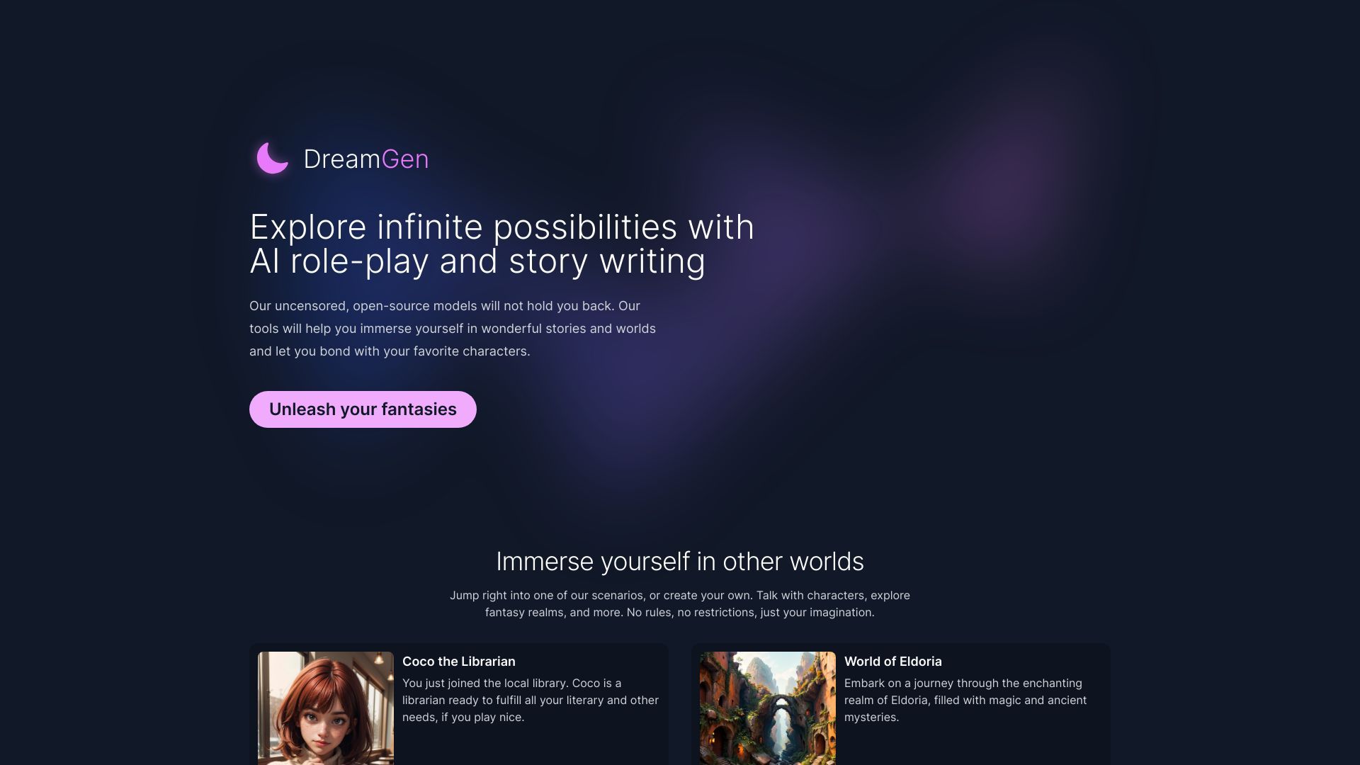 image for DreamGen: AI role-play & story-writing image for DreamGen: AI role-play & story-writing