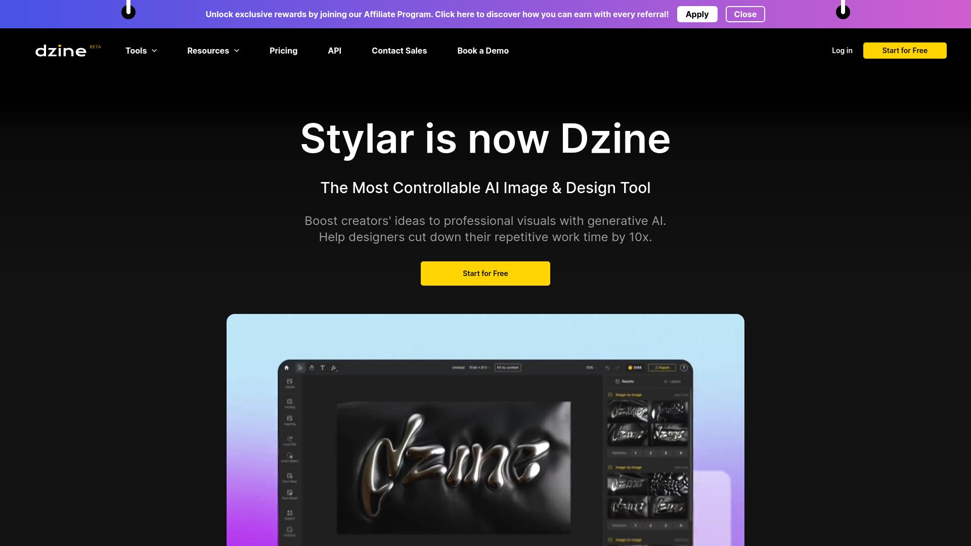 image of dzine.ai