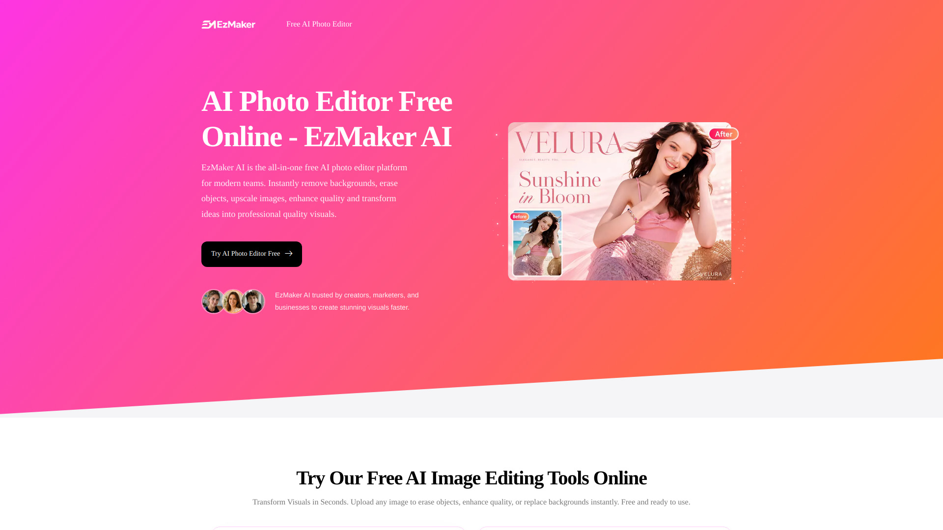 image of EzMaker AI - AI Photo Editor Free Online