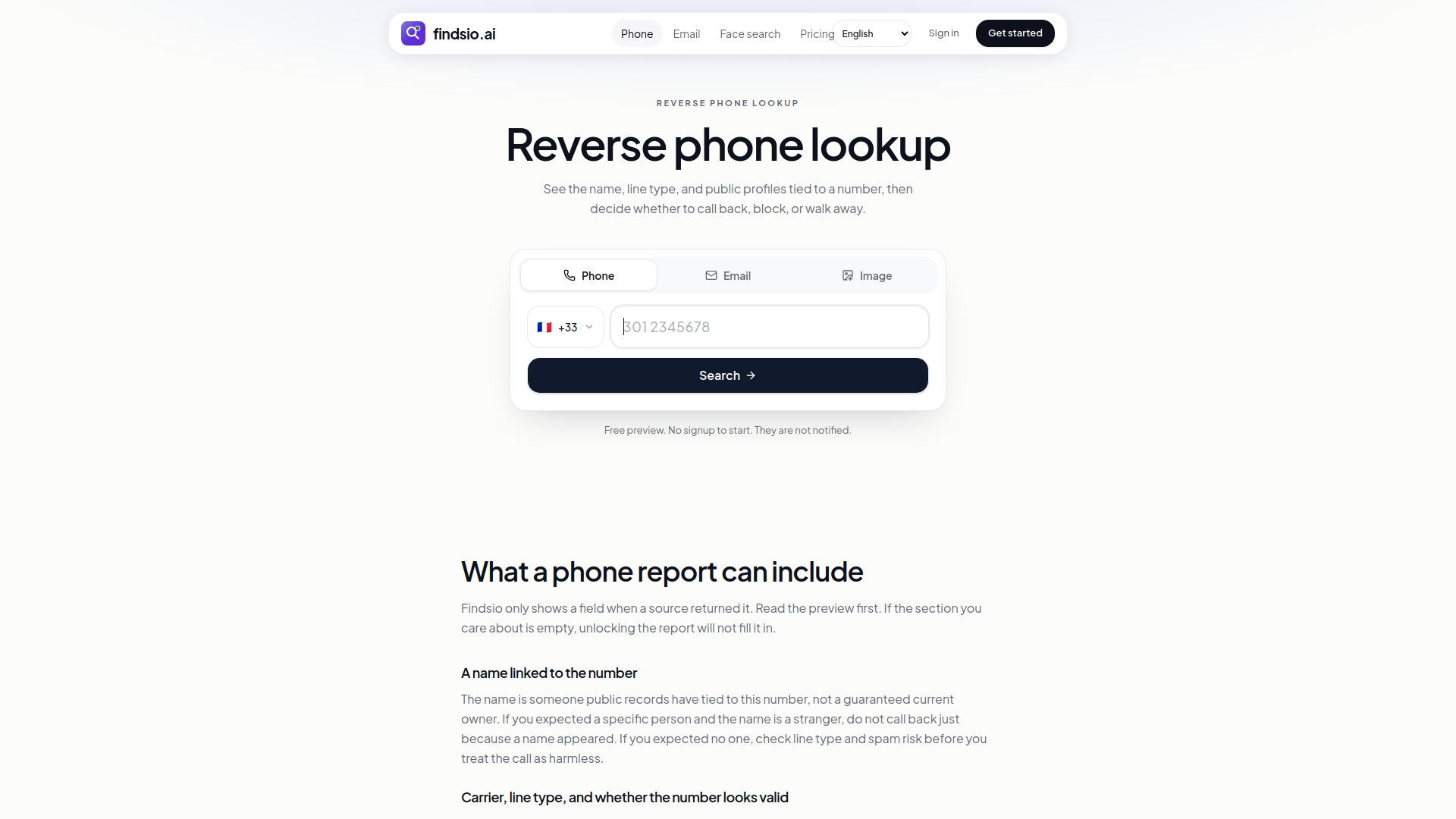 image of Findsio - Reverse Phone Number Lookup
