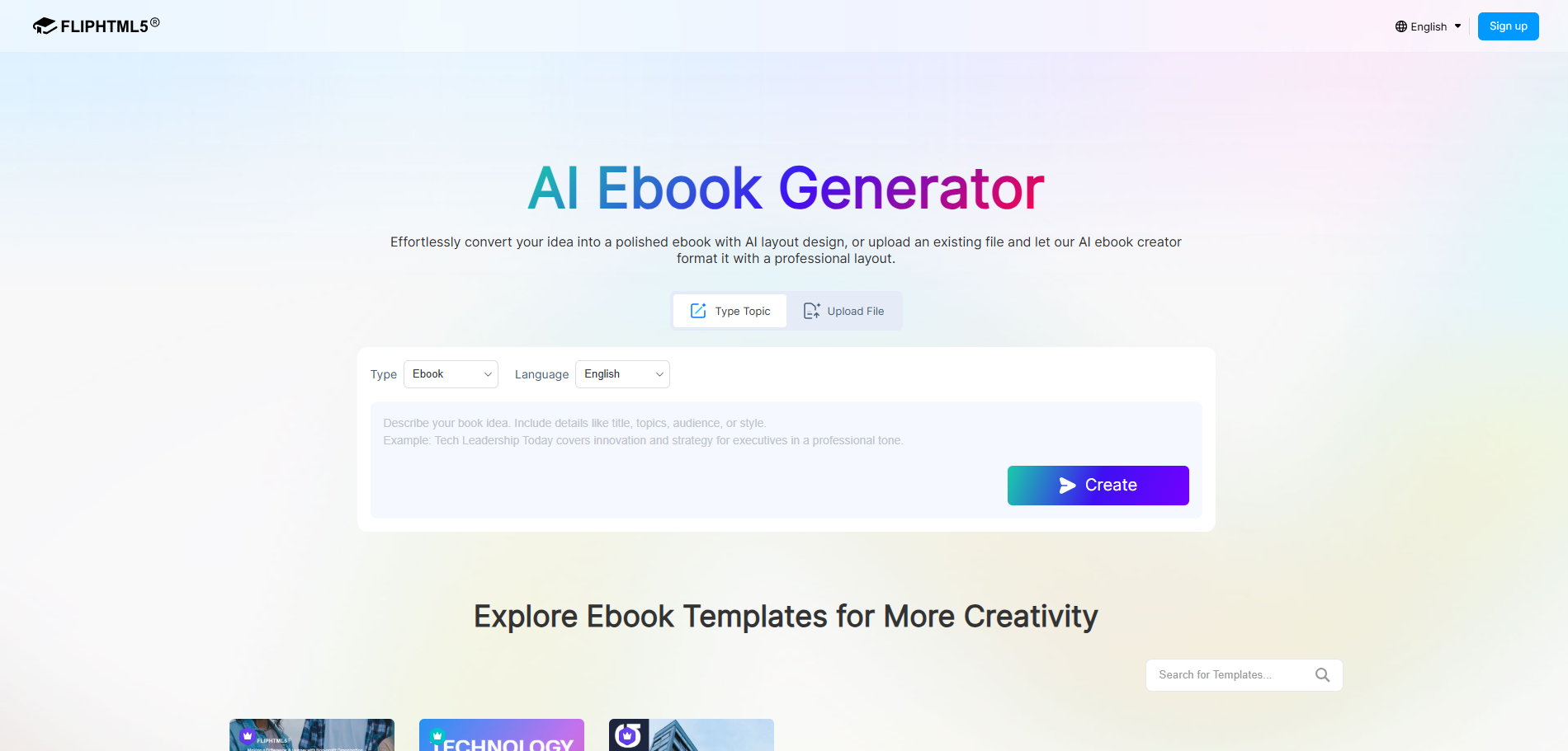 image of FlipHTML5 AI Ebook Generator