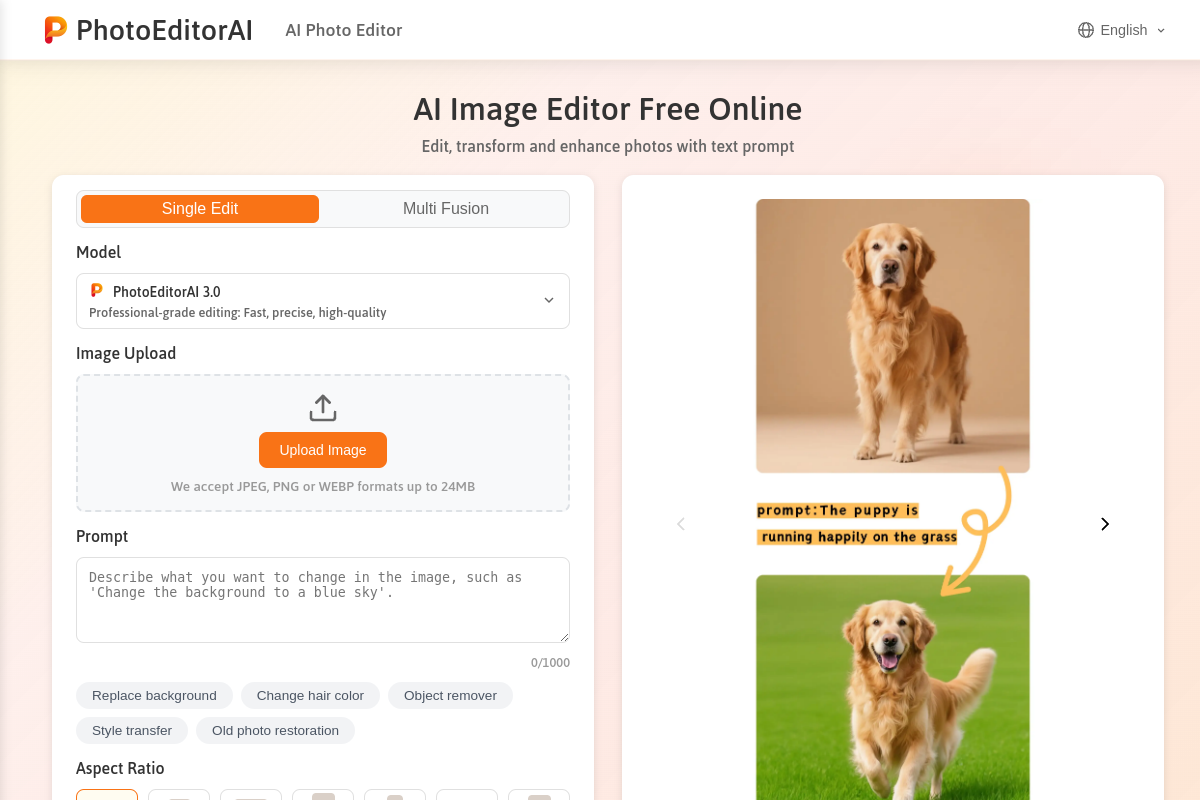 image of Free AI Photo Editor Online