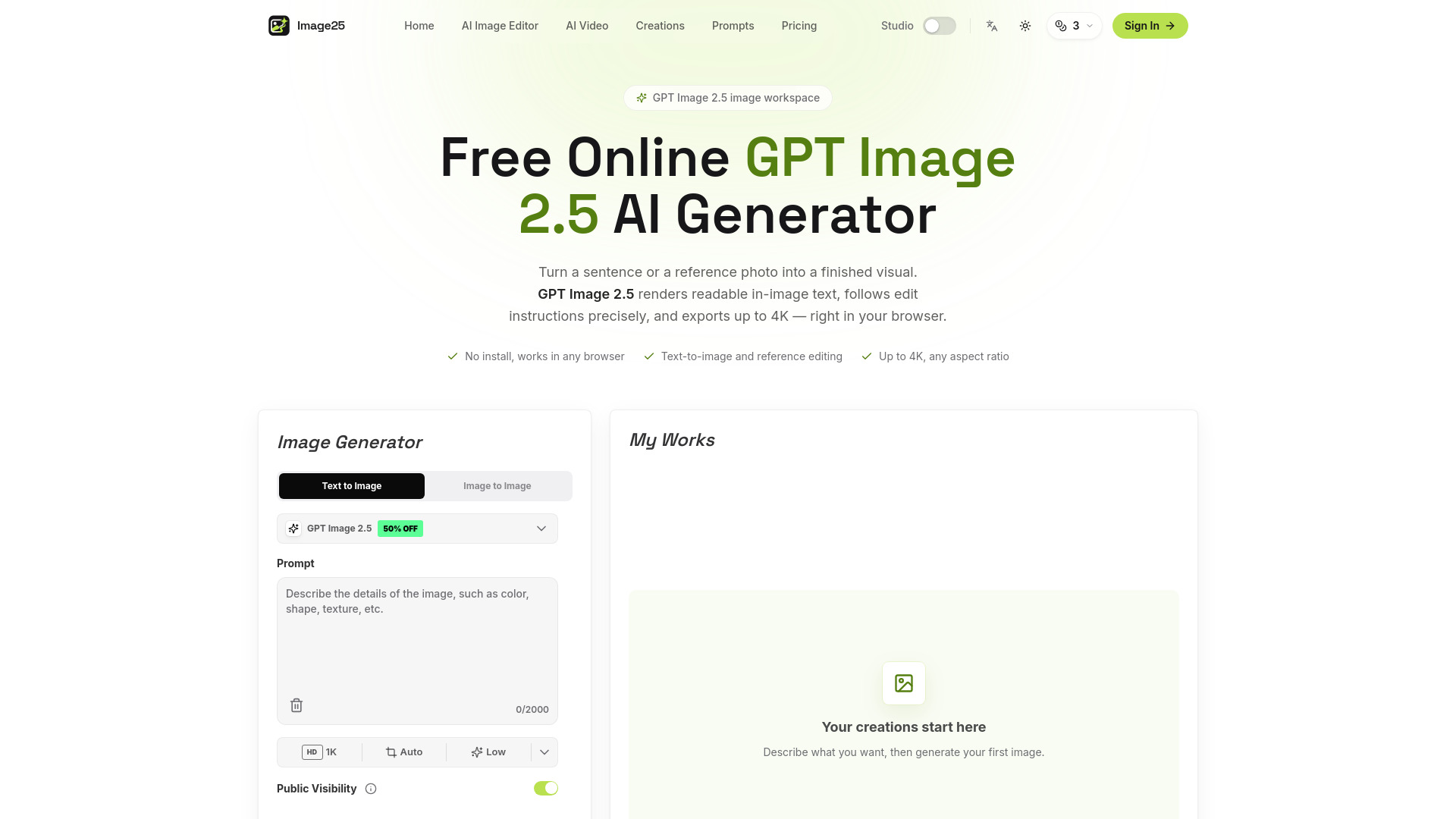 image of Free GPT Image 2.5 Generator Online image of Free GPT Image 2.5 Generator Online