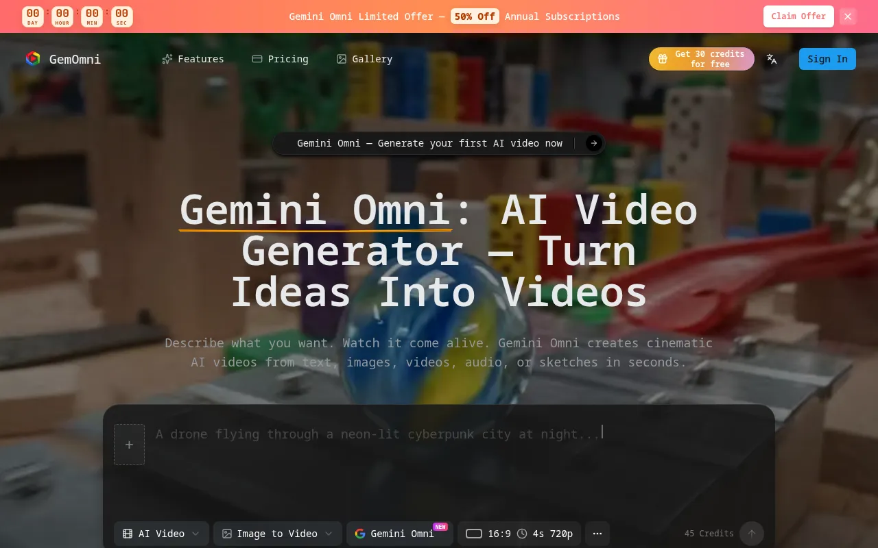 image of Gemini Omni - AI Video Generator