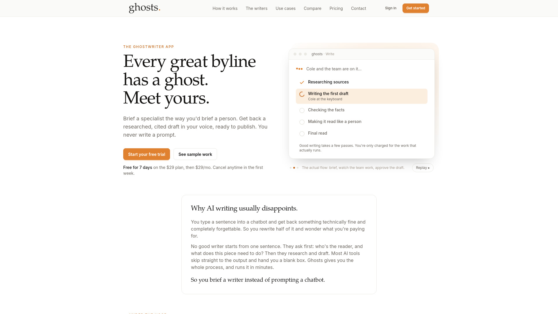 image of Ghosts AI Ghostwriter
