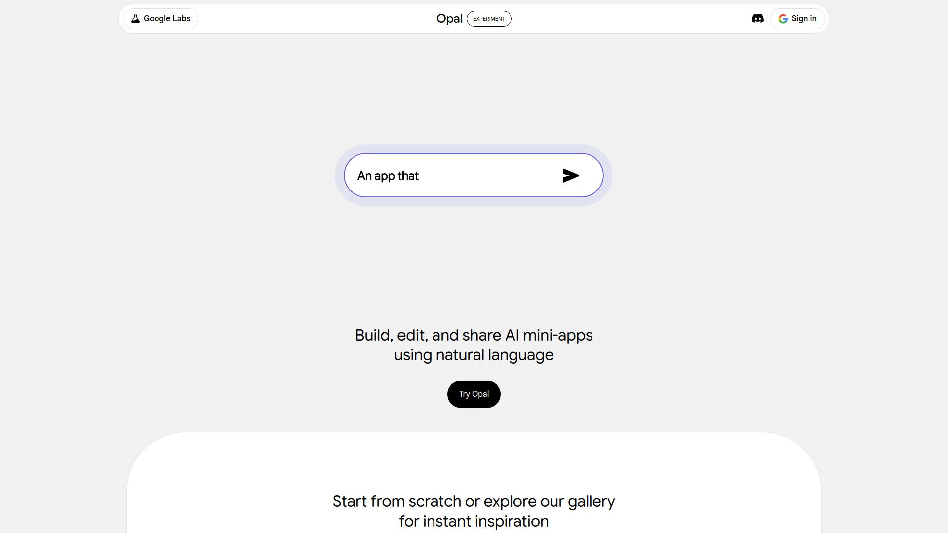 image of Google Opal image of Google Opal