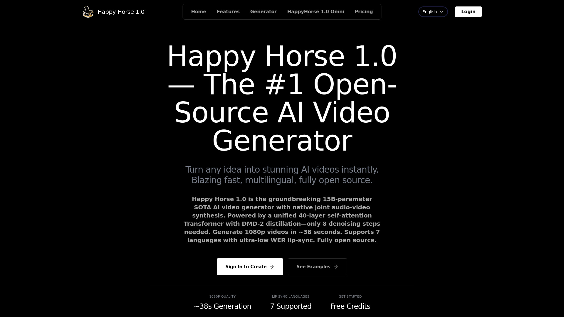 image of Happy Horse-1.0 AI