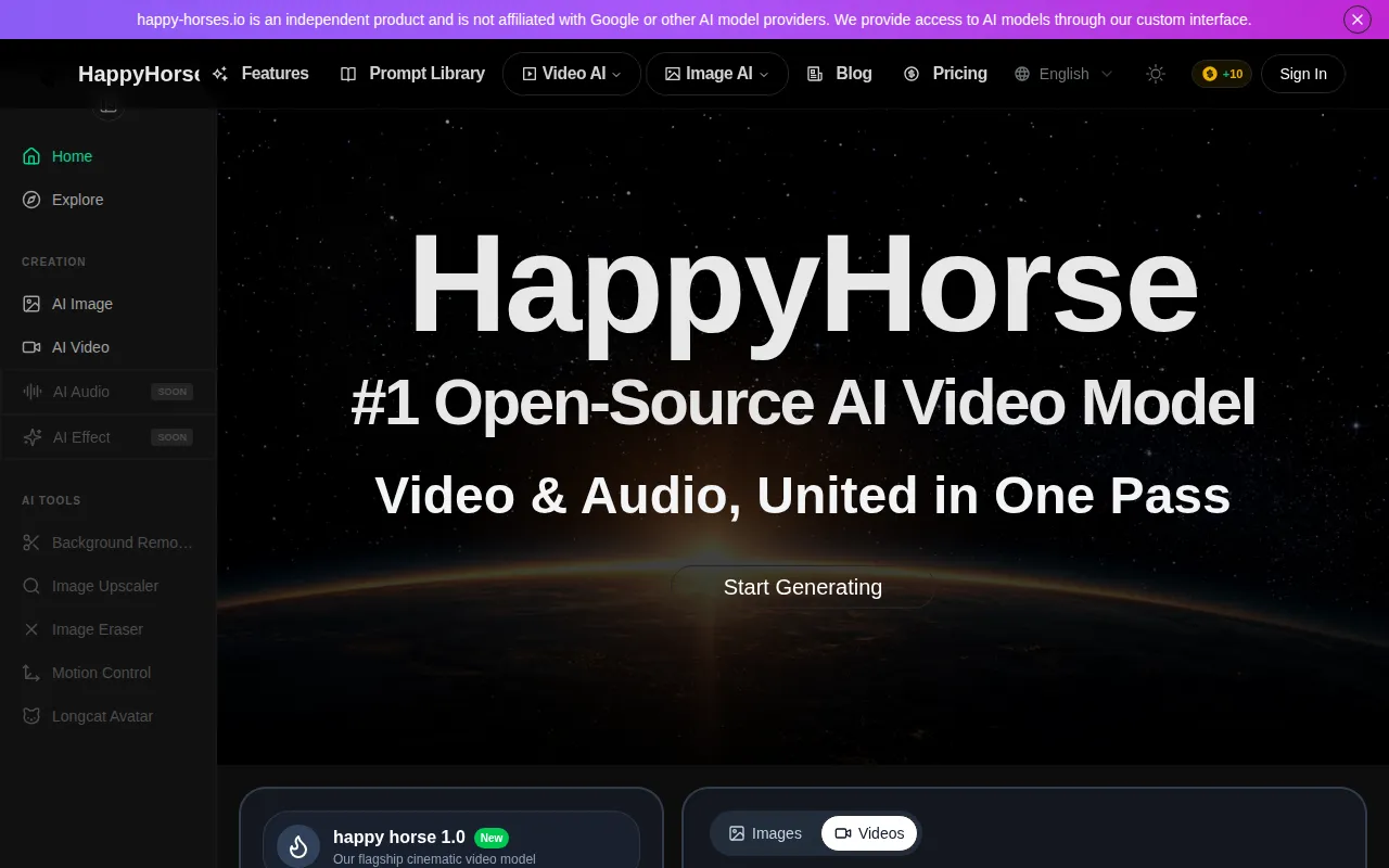 image of happy horse AI