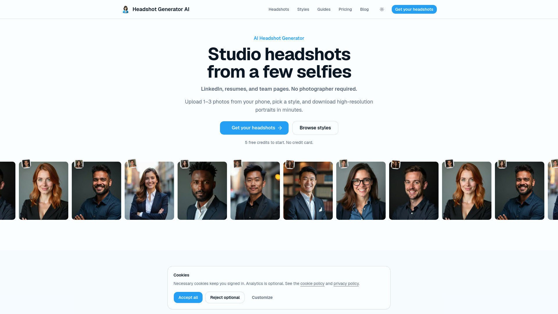 image of Headshot Generator AI