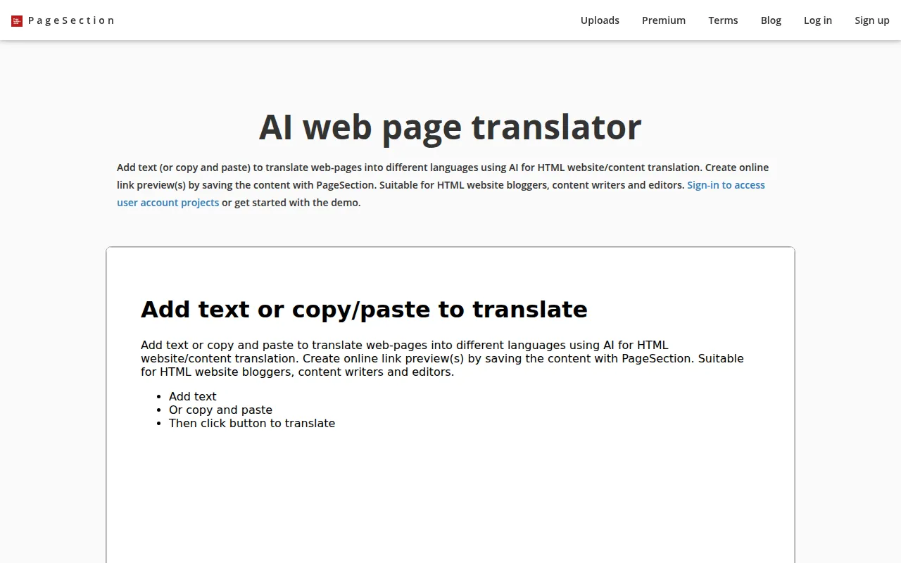 image of HTML editing translator