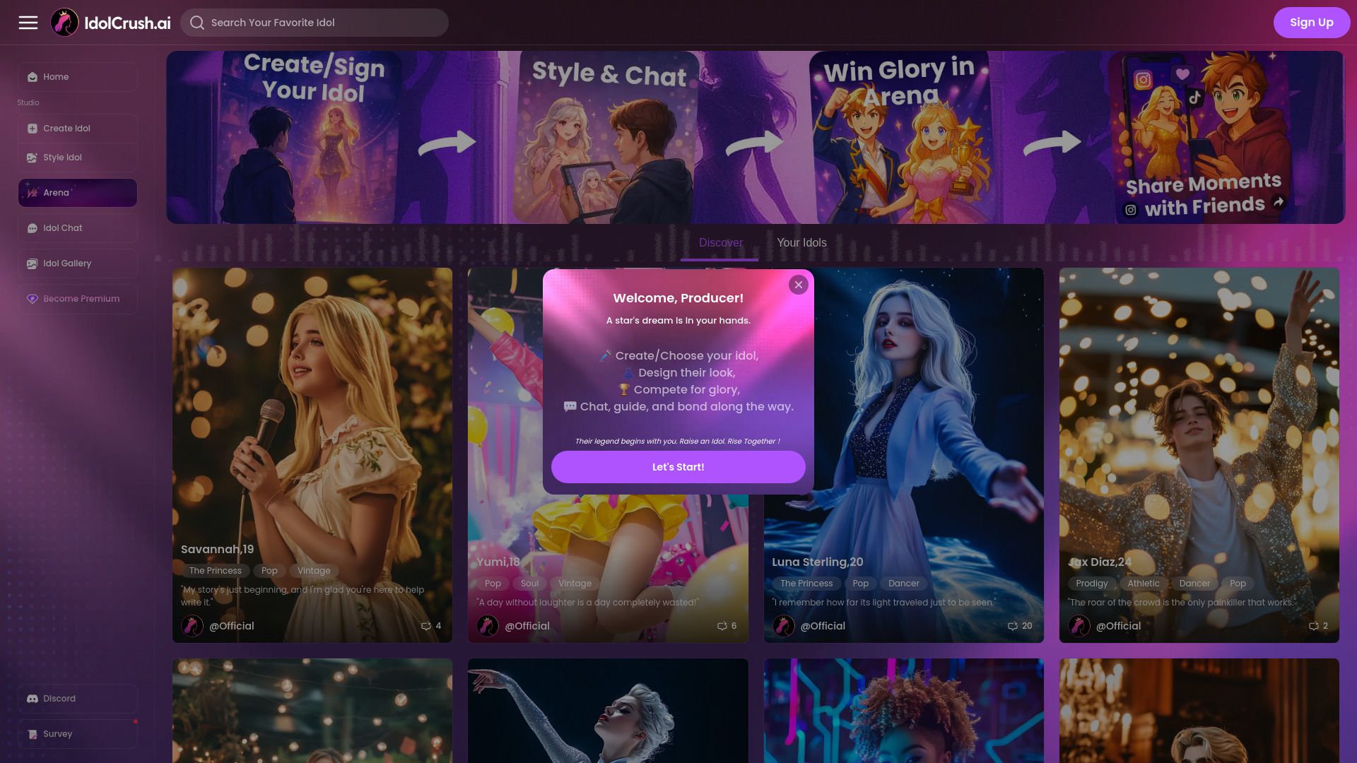 image of IdolCrush.ai