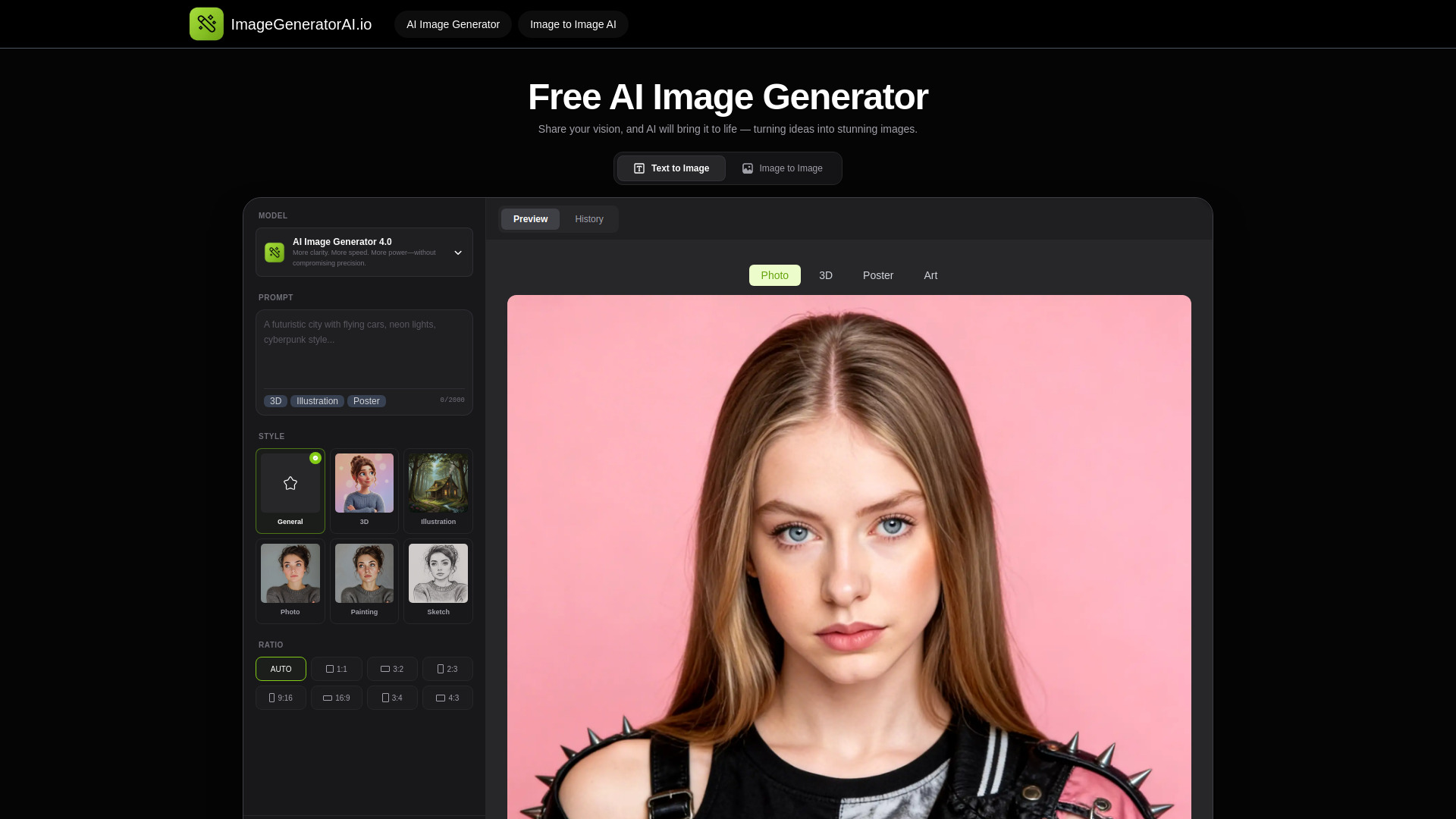 image of ImageGeneratorAI.io