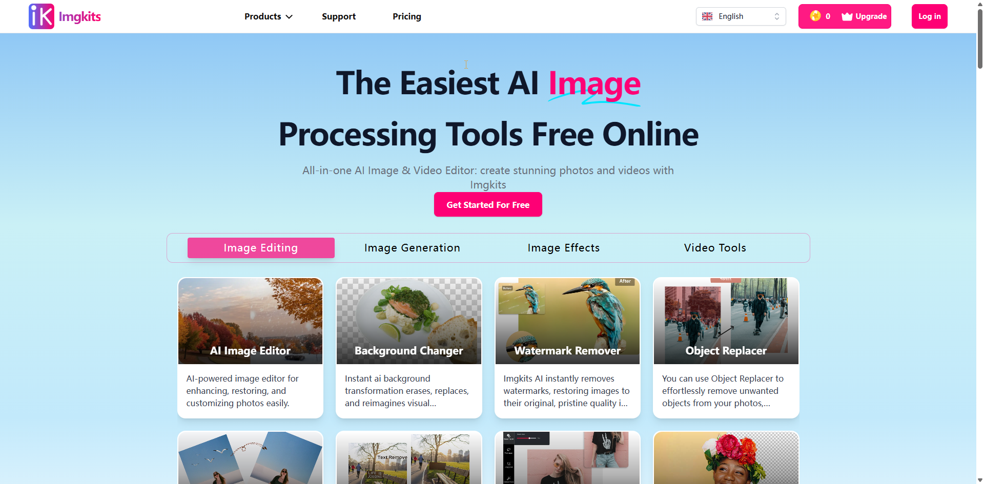image of Imgkits - Top AI Image & Video Processing Tools Online