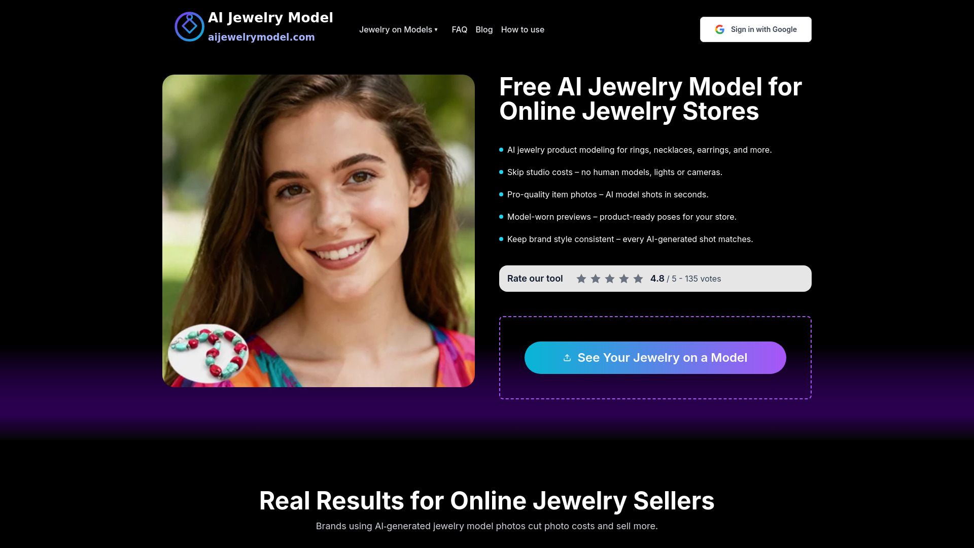 image of Jewelry AI Model