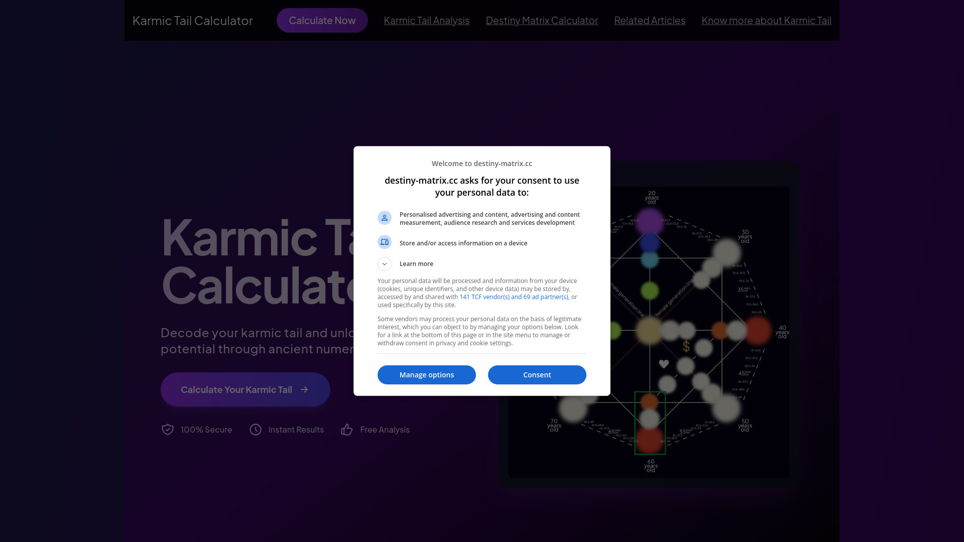 image of Karmic tail calculator