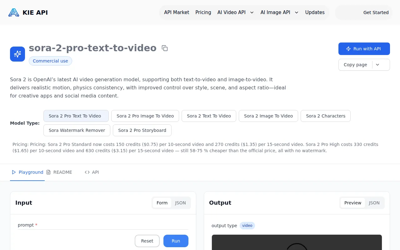 image of Kie.ai: Affordable and Stable Unofficial Sora 2 API for Text & Image to Video with Audio