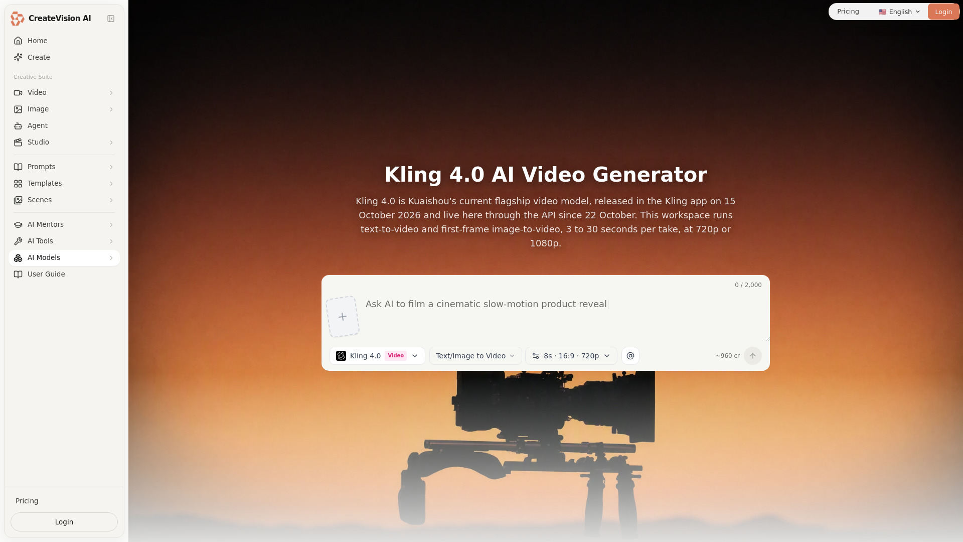 image of Kling 4.0 Online by CreateVision AI image of Kling 4.0 Online by CreateVision AI