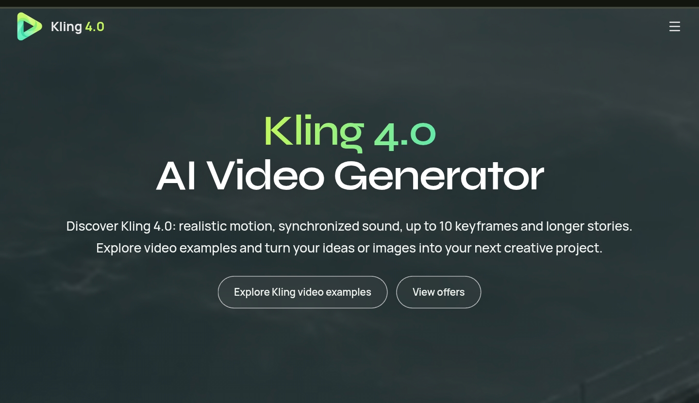 image of Kling 4.0  tv