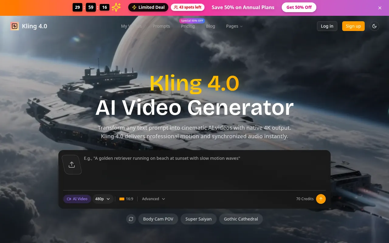 image of Kling 4.0 image of Kling 4.0