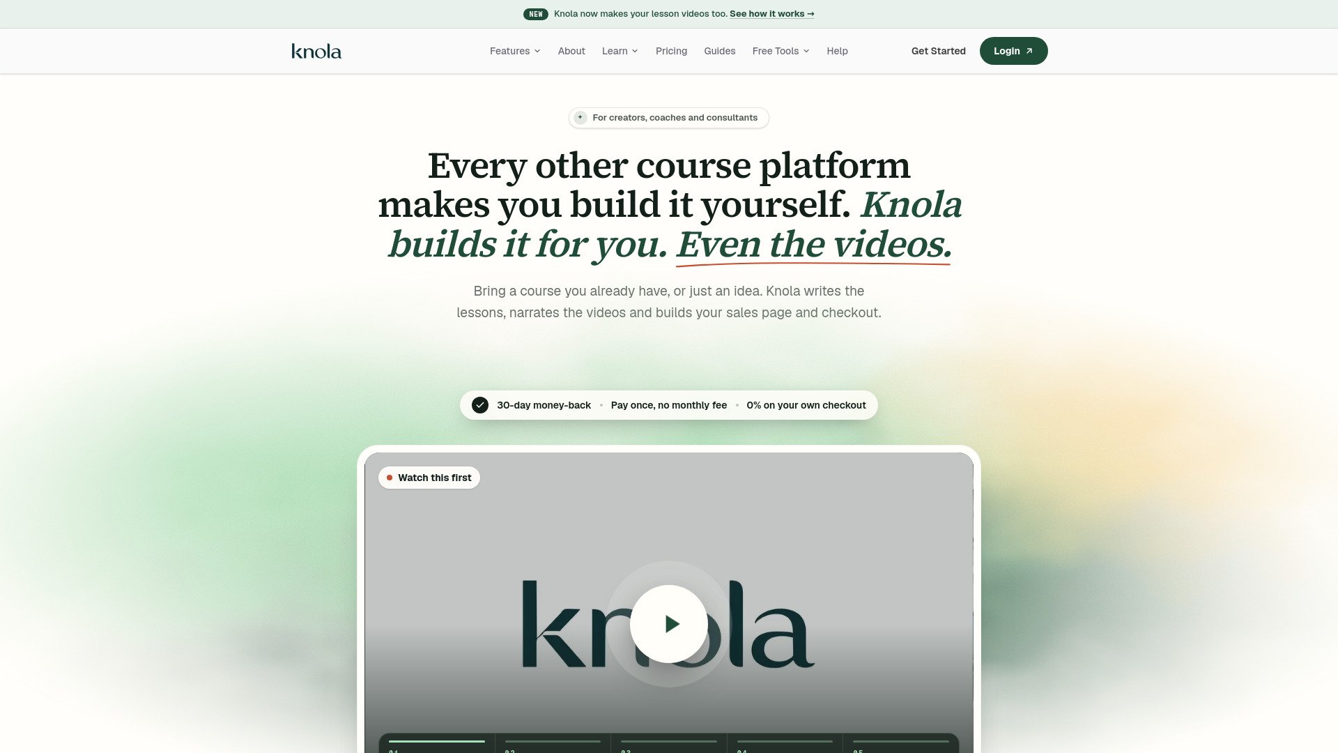 image of Knola: AI Course Creator & Hosting Platform image of Knola: AI Course Creator & Hosting Platform