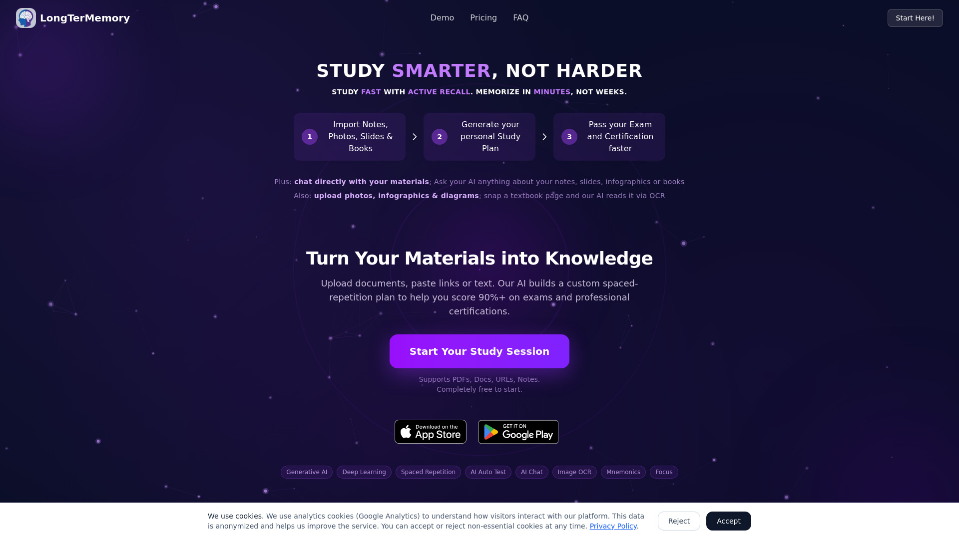 image of LongTerMemory AI Study tool